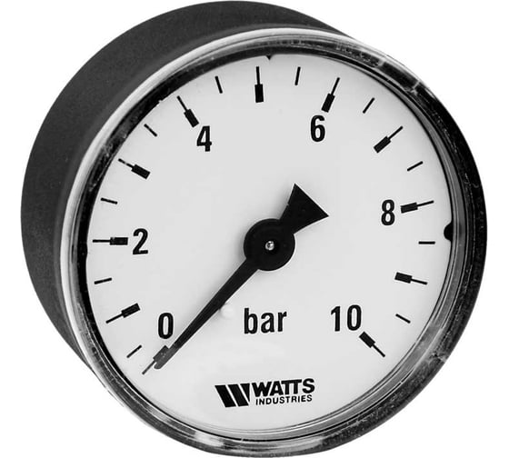 Изображение товара Аксиальный манометр Watts F+R100 0-10 bar, корпус 63 мм 10008096