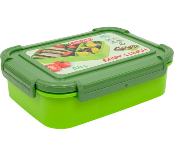 Изображение товара Герметичный ланч-бокс Архимед 0.9 л, секционный, зеленый Р2215ЗЕЛ