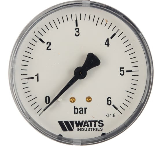 Изображение товара Аксиальный манометр Watts F+R150 0-6 бар, корпус 80 мм 10008023