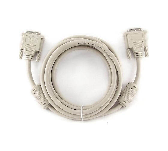Изображение товара Кабель DVI-D Cablexpert, dual link, 3.0м, экранированный, 2 ферритовых кольца, пакет, CC-DVI2-10