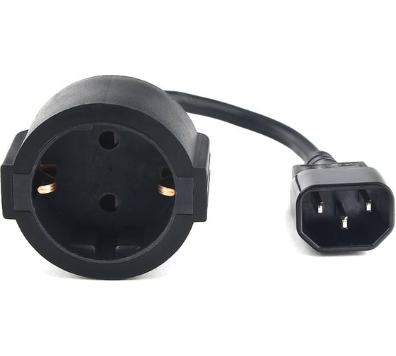 Изображение товара Кабель питания Cablexpert, 15 см, C14 - евророзетка, PC-SFC14M-01