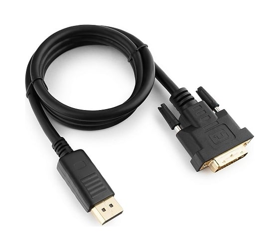 Изображение товара Кабель Cablexpert, DisplayPort-DVI, 1м, 20M/25M, черный, экранированный, пакет, CC-DPM-DVIM-1M