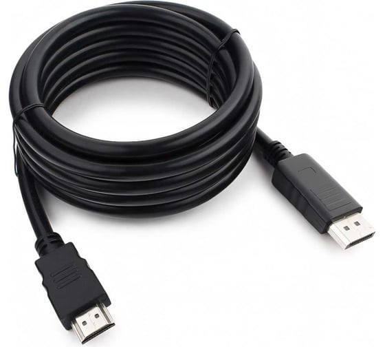 Изображение товара Кабель Cablexpert, DisplayPort-HDMI, 3м, 20M/19M, черный, экранированный, пакет, CC-DP-HDMI-3M