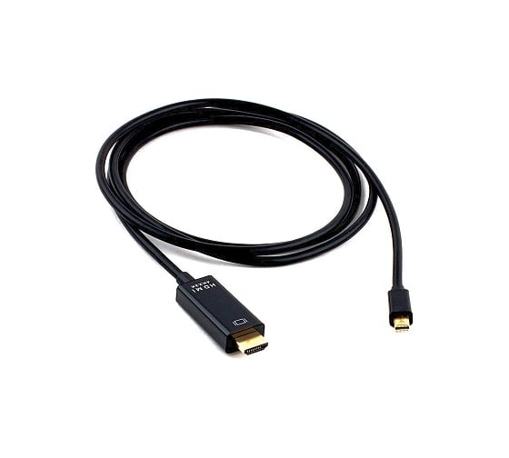Изображение товара Кабель Cablexpert, mDP-HDMI, 20M/19M, 1.8м, черный, позолоченные разъемы, пакет, CC-mDP-HDMI-6