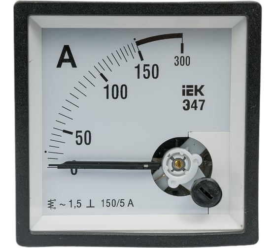 Изображение товара Амперметр IEK Э47 72x72мм 150/5А кл. точн. 1.5 ИЭК IPA10-6-0150-E