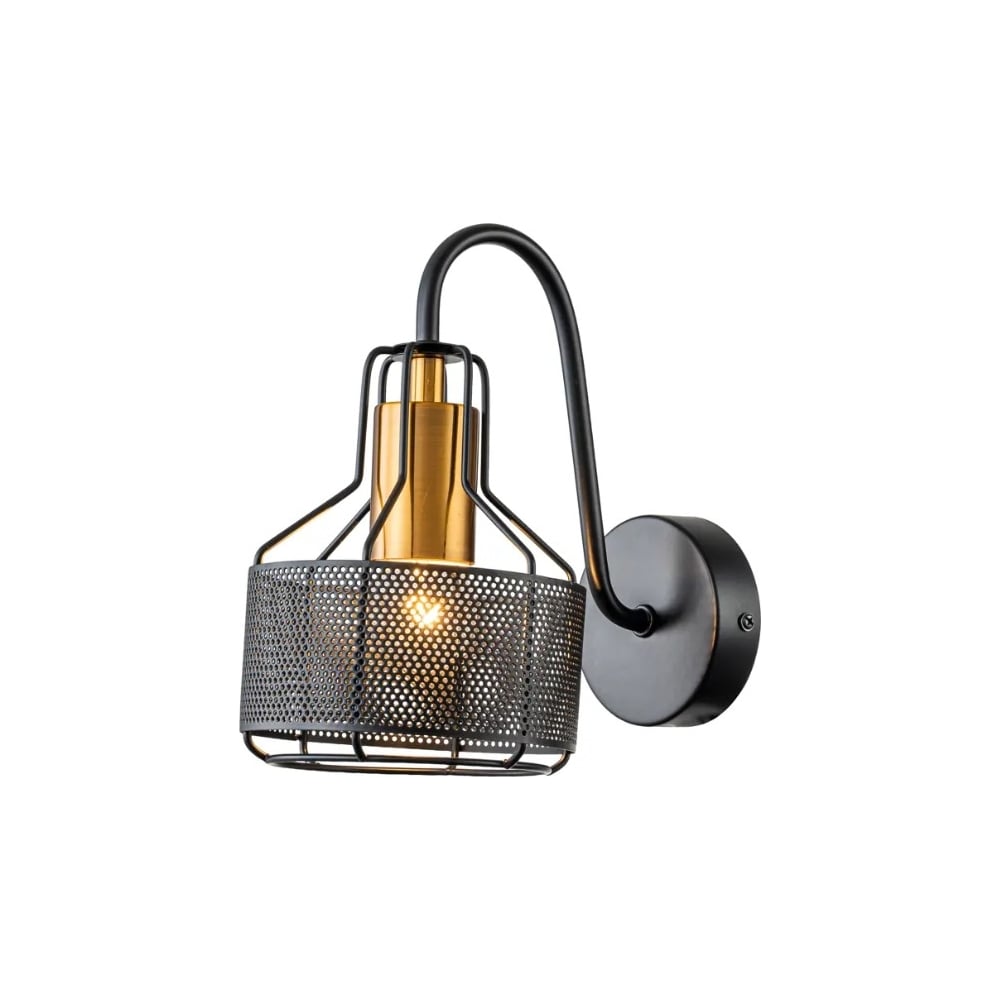 Настенный светильник ESCADA E27*60W Black/Gold 697/1A