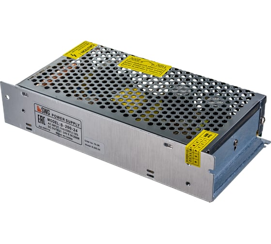 Изображение товара Блок питания SWG S-200-24 сетка, 200 W, 24V 00000000110