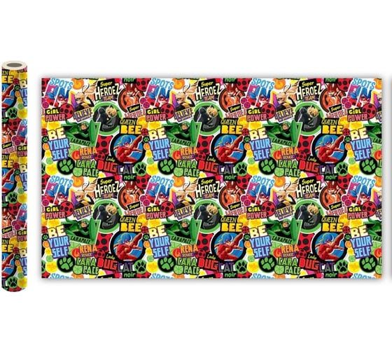 Изображение товара Упаковочная бумага ND Play Леди Баг и Супер Кот 700x1000 мм, 2 шт. в рулоне, гайд 2020 294050