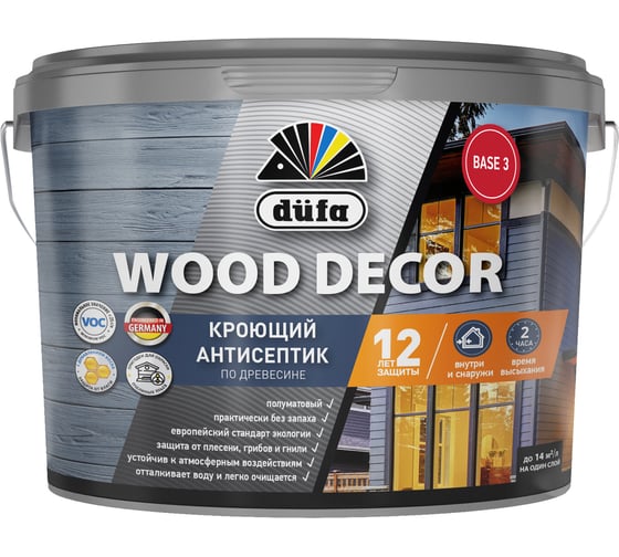 Изображение товара Антисептик Dufa WOOD DECOR база3 2,2л МП00-009617