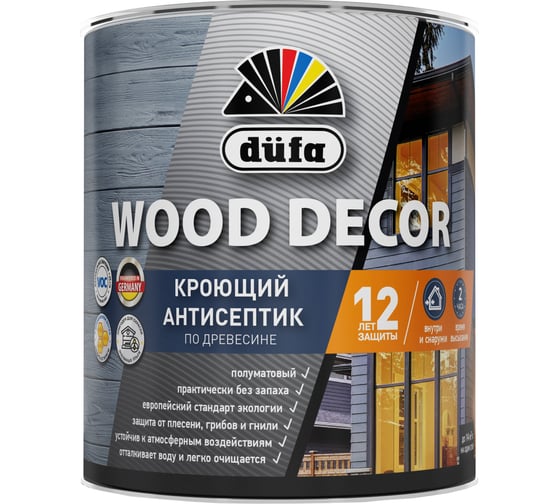Изображение товара Антисептик Dufa WOOD DECOR белый 0,9л МП00-009605