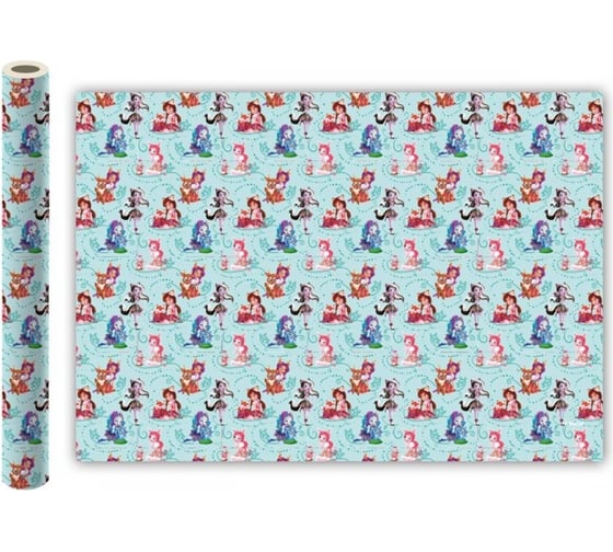 Изображение товара Упаковочная бумага ND Play Enchantimals 1 700x1000 мм, 2 шт. в рулоне 292858