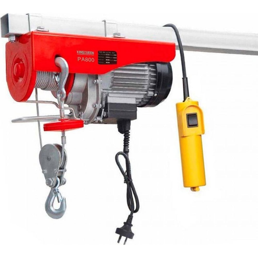 Изображение товара Электрическая таль KINGQUEEN PA-800 канатная мощность 1300Вт грузоподъемность 400кг