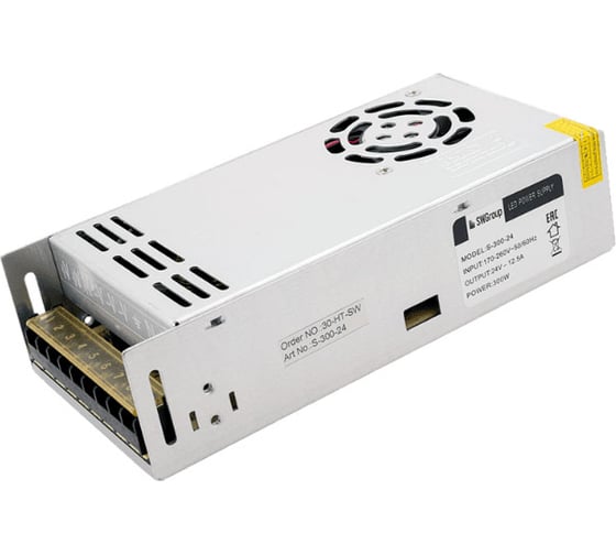 Изображение товара Блок питания SWG S-300-24 сетка, 300 W, 24V 00000000119