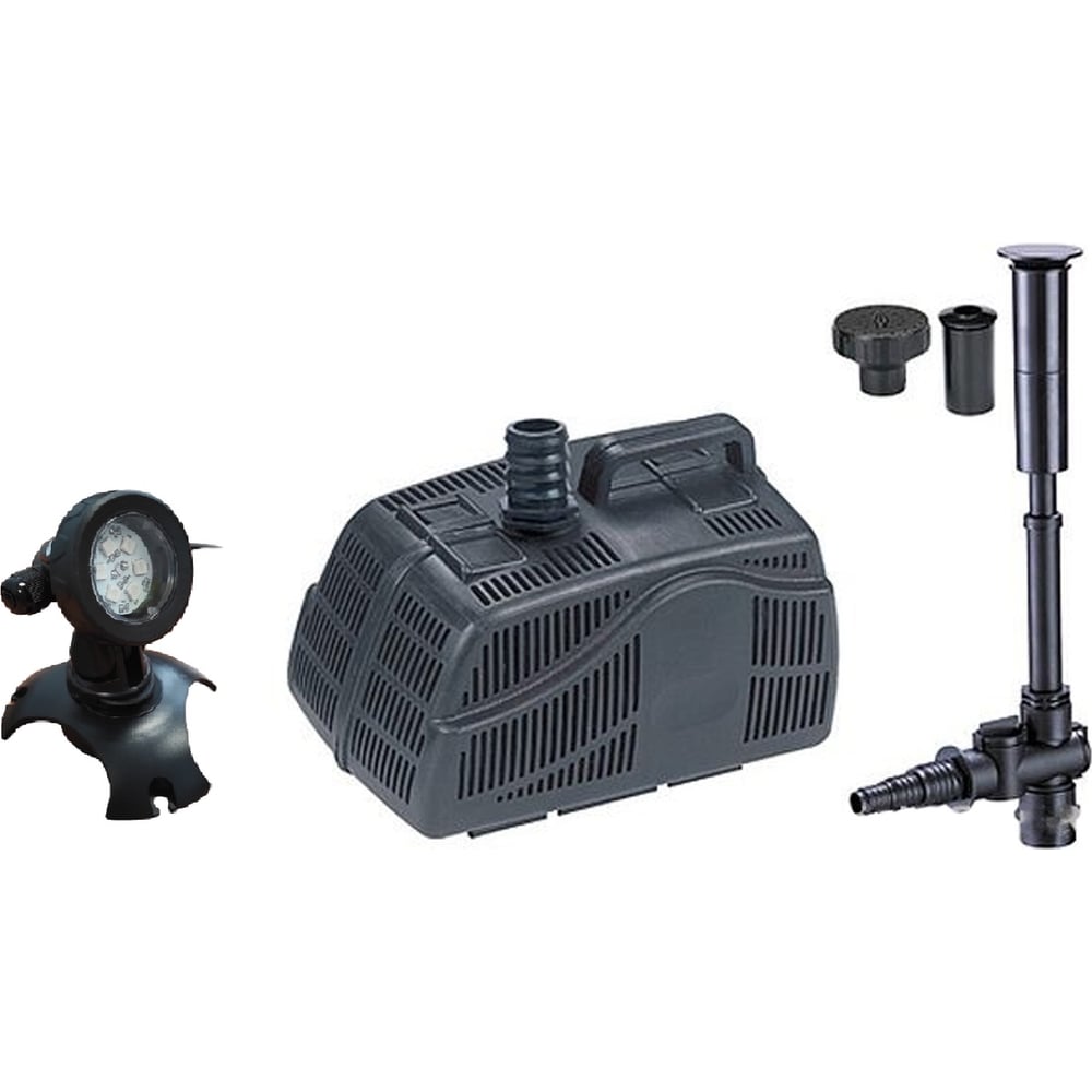 Изображение товара Фонтанный насос с насадками GLQ WPG 400 и подсветка CED-110 GLQ комплект 1