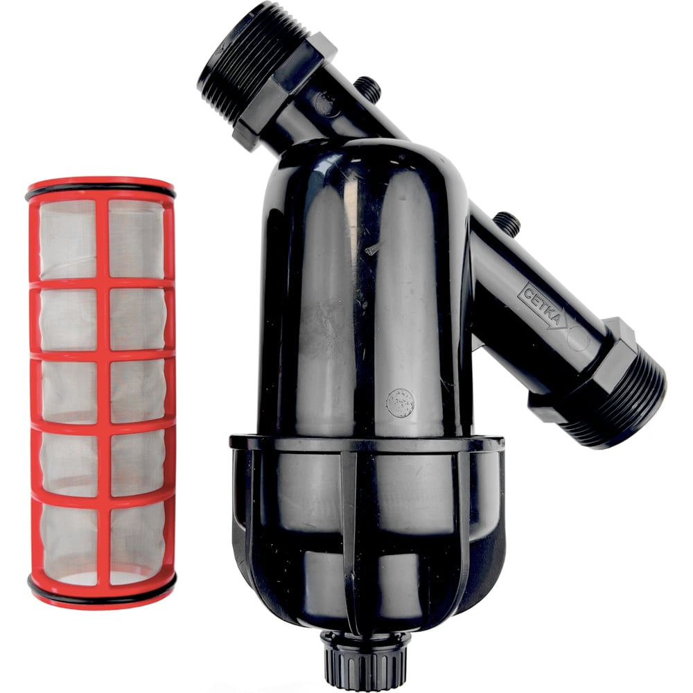 Изображение товара Фильтр сетчатый для капельного полива Профитт ФКС НР 1 1/2 дюйма нерж. сетка 120 микрон