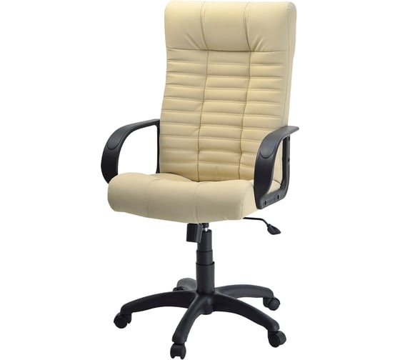 Изображение товара Кресло Фабрикант Атлант PL-1 Кожа иск. DO №122 кремовый ТГ PL 680 PL-1 ролик ст. 4610018461623