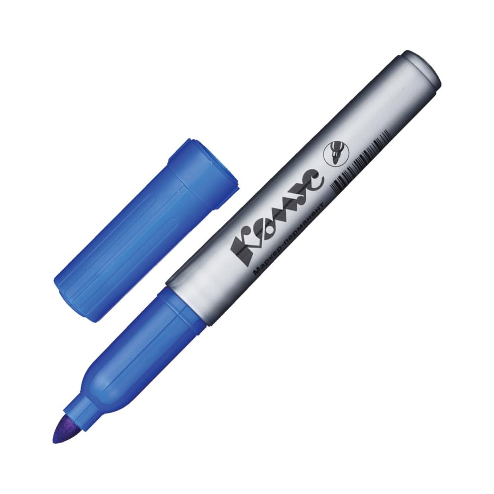 Изображение товара Перманентный маркер Комус PY2304 синий 1-4 мм, круглый наконечник