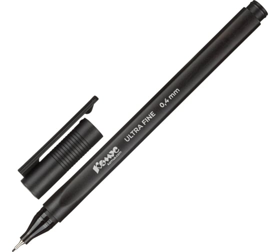 Изображение товара Линер Комус Ultra Fine 0.4 мм, черный, 12 шт. 1515765