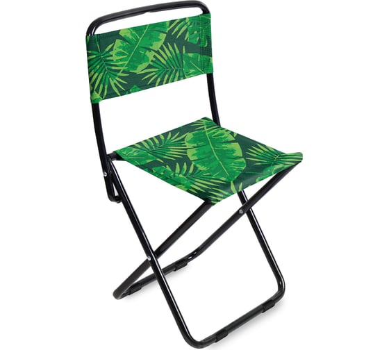 Изображение товара Стул складной походный Nika ПС1 ПС1/2 с тропическими листьями темный