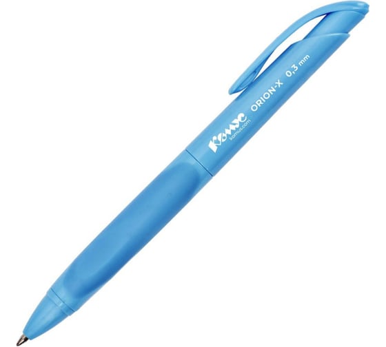 Изображение товара Шариковая автоматическая ручка Комус Orion-X 0.3 мм, синий, манжетка, 12 шт. 1565930