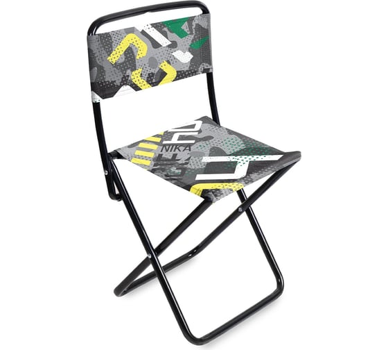 Изображение товара Стул складной походный Nika ПС2 ПС2/КЗ коллаж зеленый