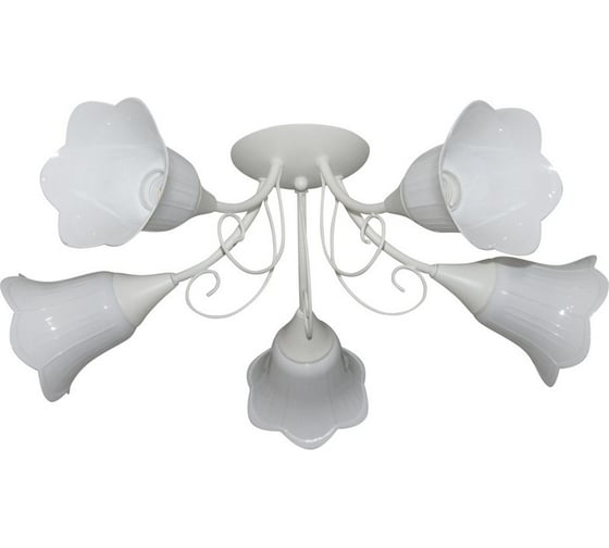 Изображение товара Люстра потолочная ЭЛЕТЕХ Веста 151 белая (плафон П0471) НПБ 01-5x60-119 Е27 1005404988