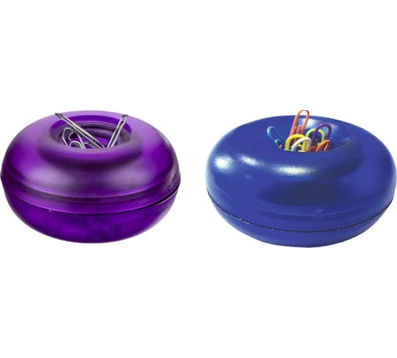 Изображение товара Магнитная скрепочница ООО Комус круглая, открытая, ассорти 258967