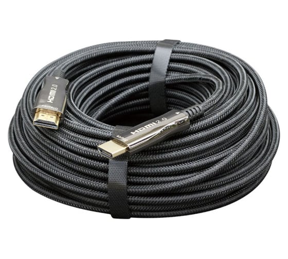 Изображение товара Активный оптический кабель Cablexpert Premium Series, HDMI v2.0, 19M/19M, позол.разъемы, экран AOC CCBP-HDMI-AOC-100M
