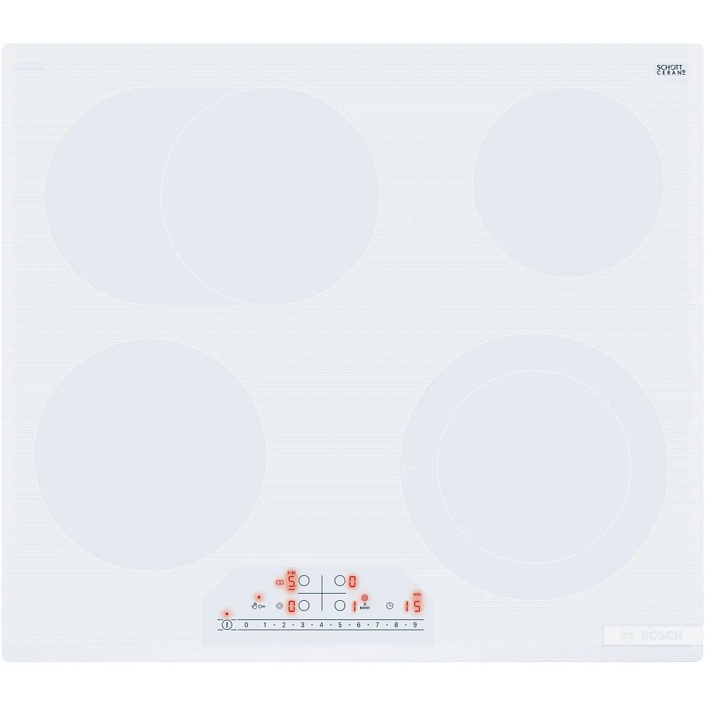 Изображение товара Электрическая варочная панель Bosch PKN652FP2E 4 конфорки стеклокерамическая современная