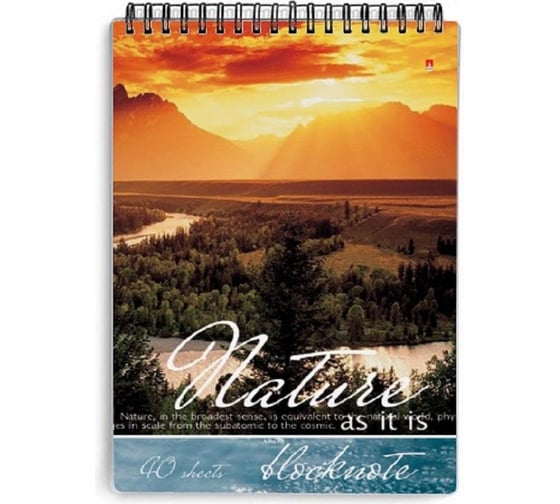 Изображение товара Блокнот Альт А5, 40л, клетка, гребень, ПРИРОДА 474979