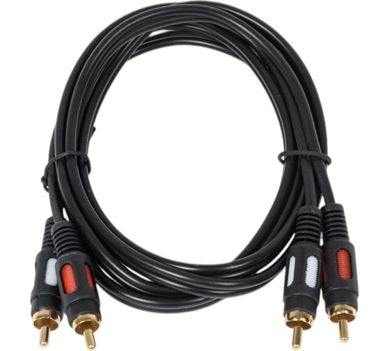Изображение товара Аудио-видео шнур REXANT 2RCA-2 RCA, 1,5 м, черный 17-0143