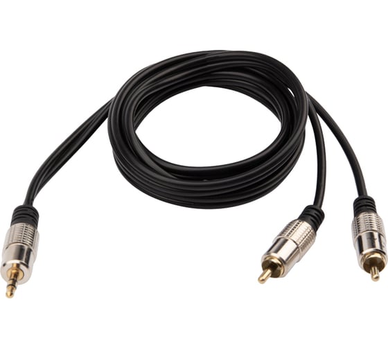 Изображение товара Шнур Стерео 3,5 мм - 2RCA REXANT 1,5 м, позолоченный-металл 17-4222
