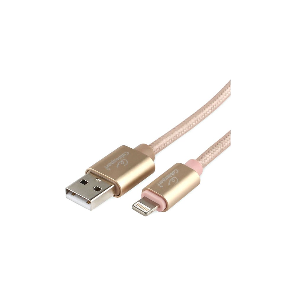 фото Кабель для apple cablexpert am/lightning, длина 1м, золотой cc-u-apusb02gd-1m