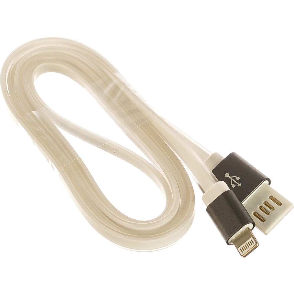 фото Кабель cablexpert usb 2.0 am/lightning, 8p, 1м, мультиразъем usb a, темно-серый металлик cc-apusbgy1m