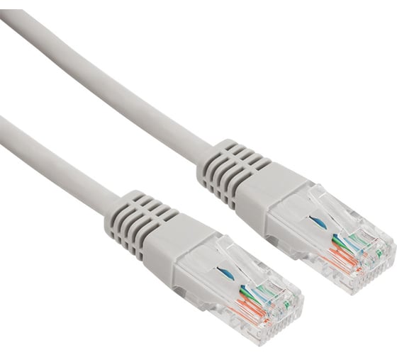 Изображение товара Патч-корд REXANT UTP категория 5e LSZH, длина 5 метров, неэкранированный, серый 18-8007