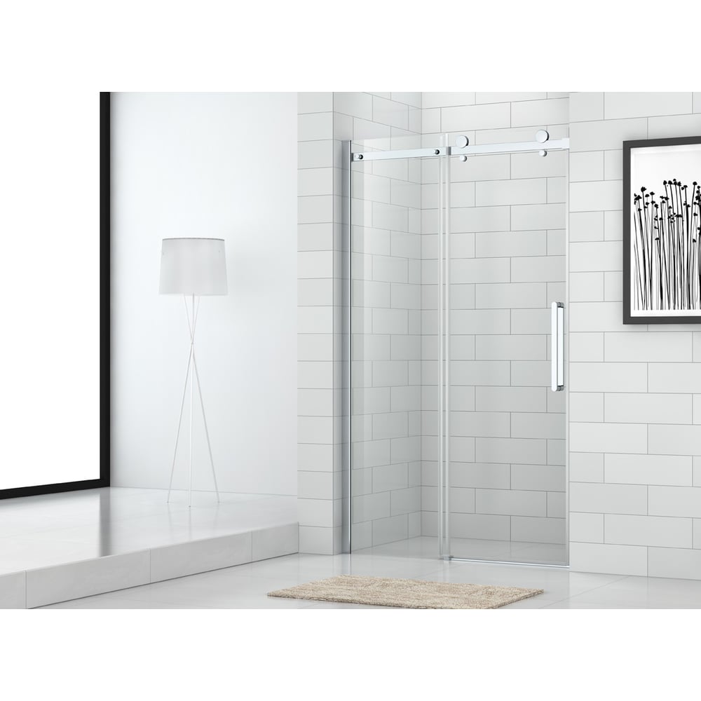 Изображение товара Душевая дверь Cezares STYLUS-O-M-BF-1-160-C-Cr с регулировкой ширины и прозрачным стеклом