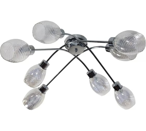 Изображение товара Люстра потолочная ЭЛЕТЕХ 21267-3/8 хром (Плафон 8826) НПБ 01-8x40-110 Е14 1005404903