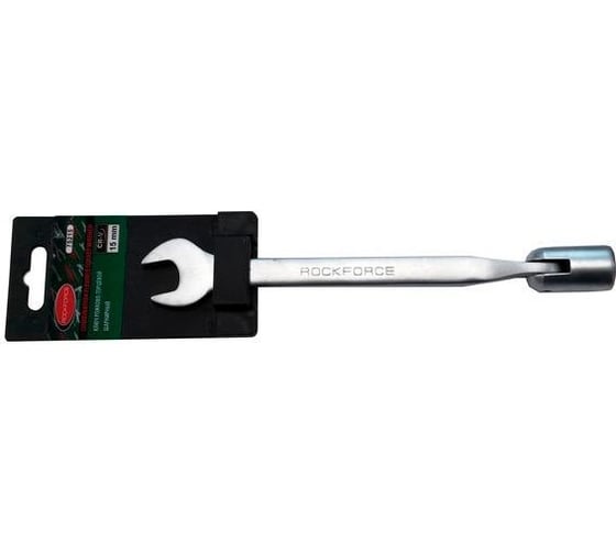 Изображение товара Рожково-торцевой ключ Rockforce шарнирный 19 мм на пластиковом держателе RF-75219/R/(29749)