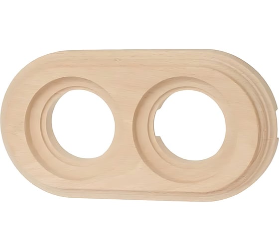 Изображение товара Рамка Electraline 2 постовая, накладной монтаж, дерево, цвет Натурель BF1-620-10