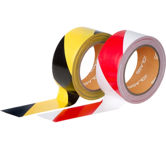 Изображение товара Лента клейкая XGLASS разметочная, красно-белая, 50 мм, 66 м 160517