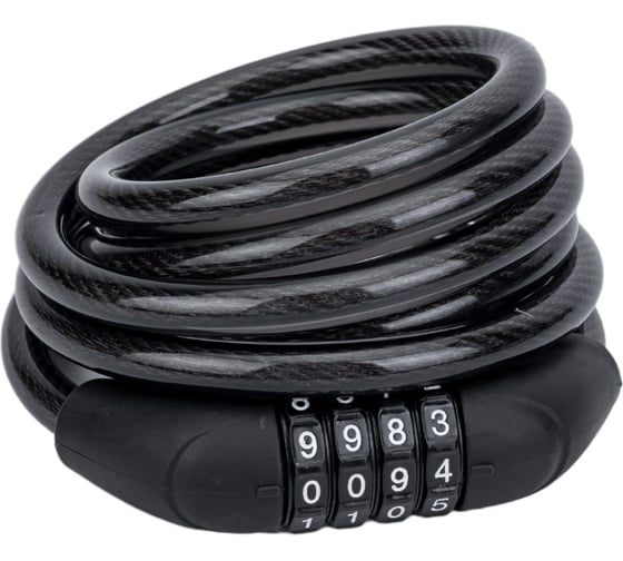 Изображение товара Замок противоугонный JOY KIE GK102.705A 10x1500 мм, 60``, трос 10 мм, в оплетке, кодовый, черный HQ-0015899