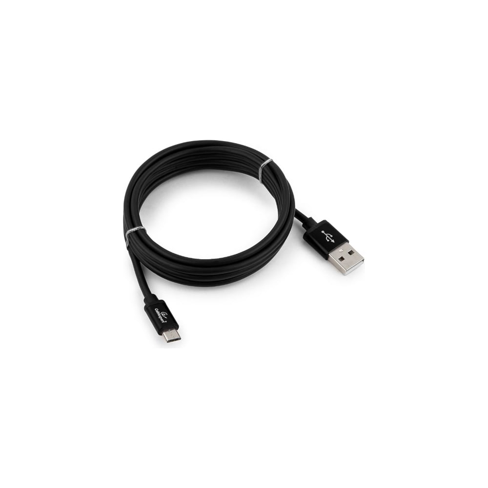 фото Кабель cablexpert серия silver usb 2.0 am/micro-b, длина 1.8м, черный, блистер cc-s-musb01bk-1.8m