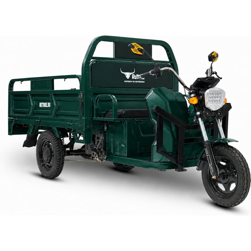 Грузовой электротрицикл Rutrike D4 1800 60V1500W, зеленый 023293-2493