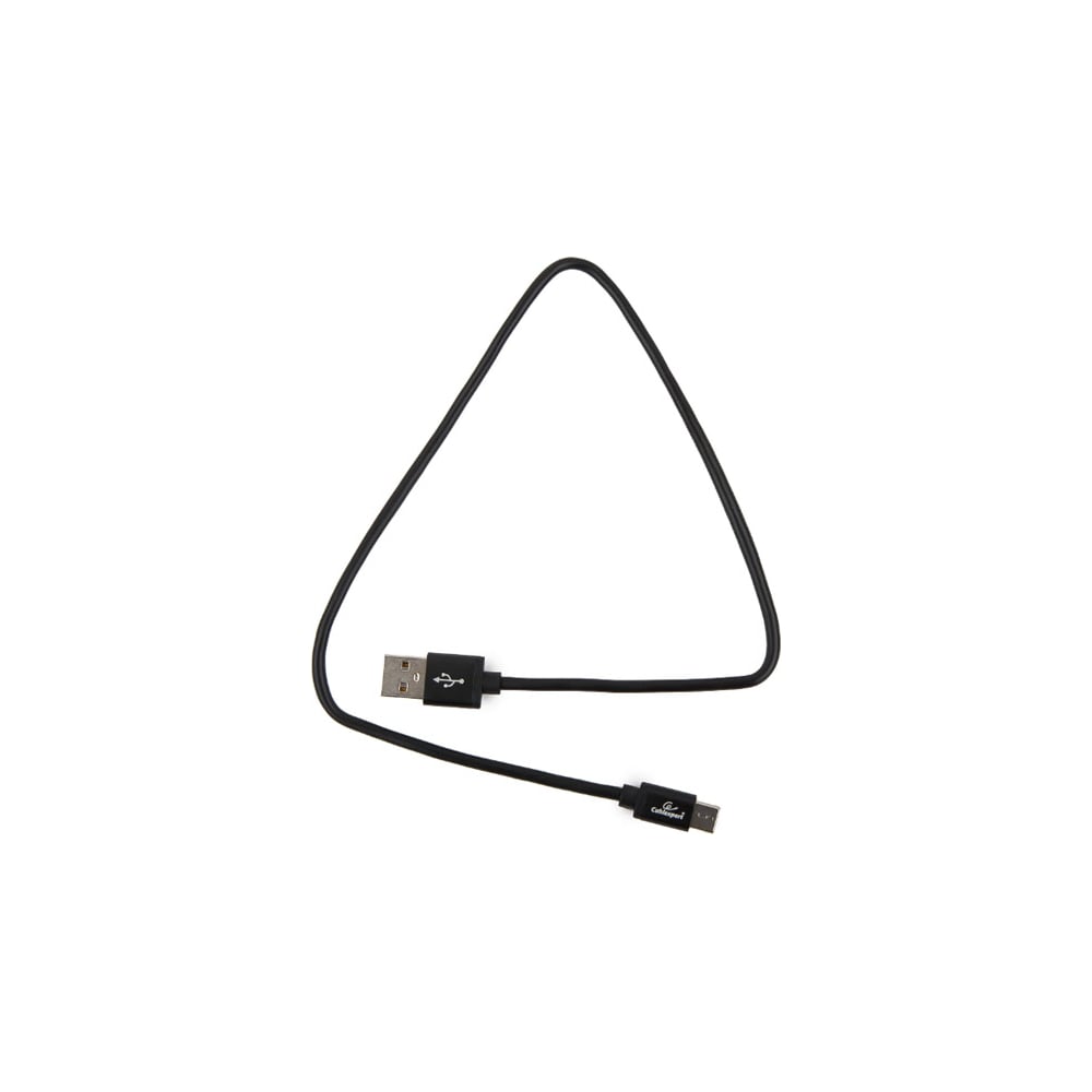 фото Кабель cablexpert usb 2.0 серия silver am/type-c, длина 0.5м, черный, блистер cc-s-usbc01bk-0.5m