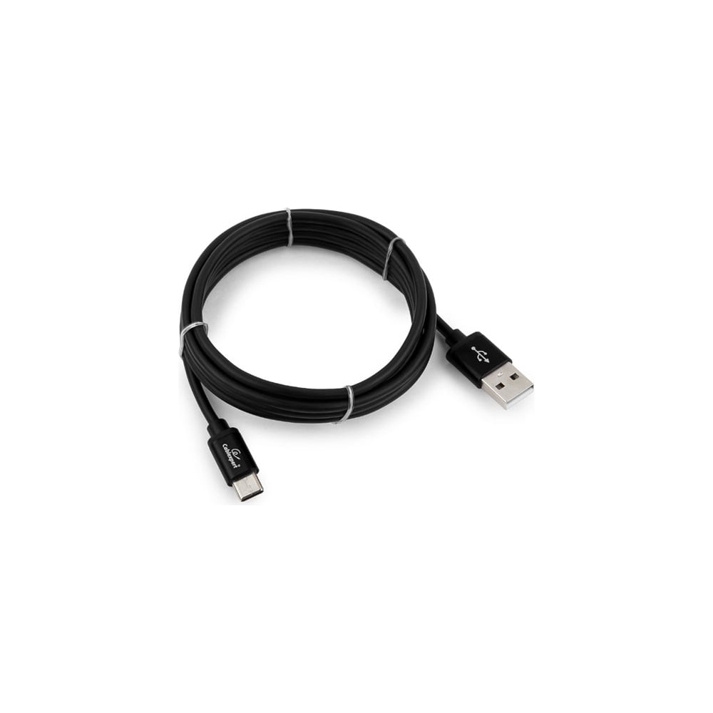 фото Кабель cablexpert серия silver usb 2.0 am/type-c, длина 1.8м, черный, блистер cc-s-usbc01bk-1.8m