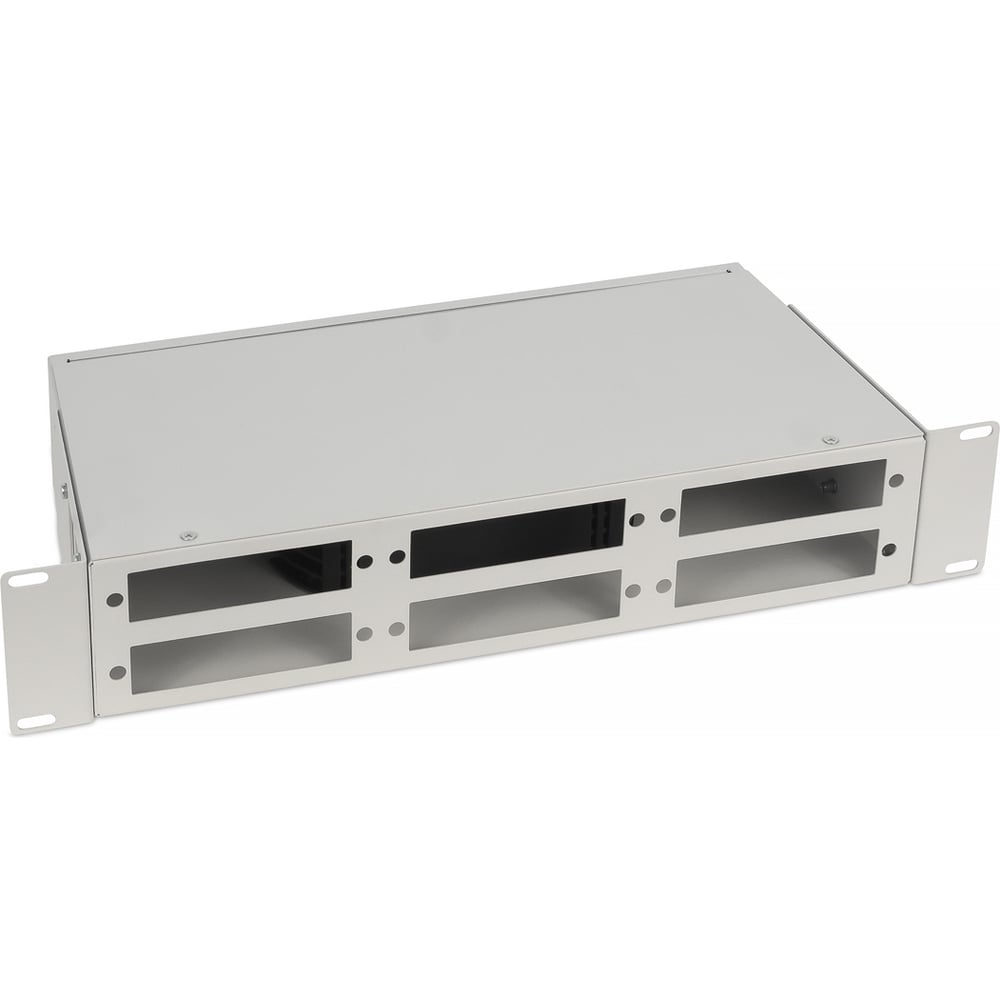 Изображение товара Оптический кросс Cabeus 19 2U на 6 адаптерных панелей серый