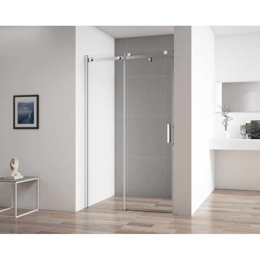 Изображение товара Душевая дверь с доводчиками Cezares STYLUS-SOFT-BF-1-120-C-Cr хром закаленное стекло