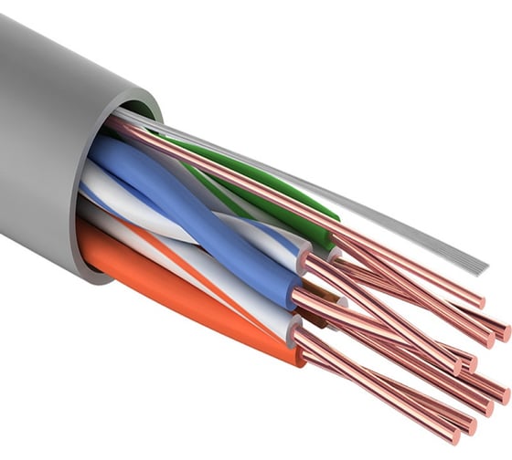 Изображение товара Кабель PROconnect витая пара LIGHT UTP 4PR 24AWG, CCA, CAT5e, PVC серый, бухта 305 м 01-0043-2