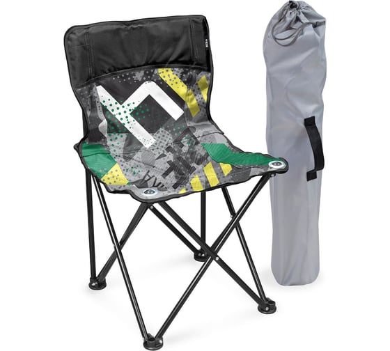 Изображение товара Стул складной Nika Премиум 1 ПСП1 ПСП1/КЗ коллаж зеленый/черный