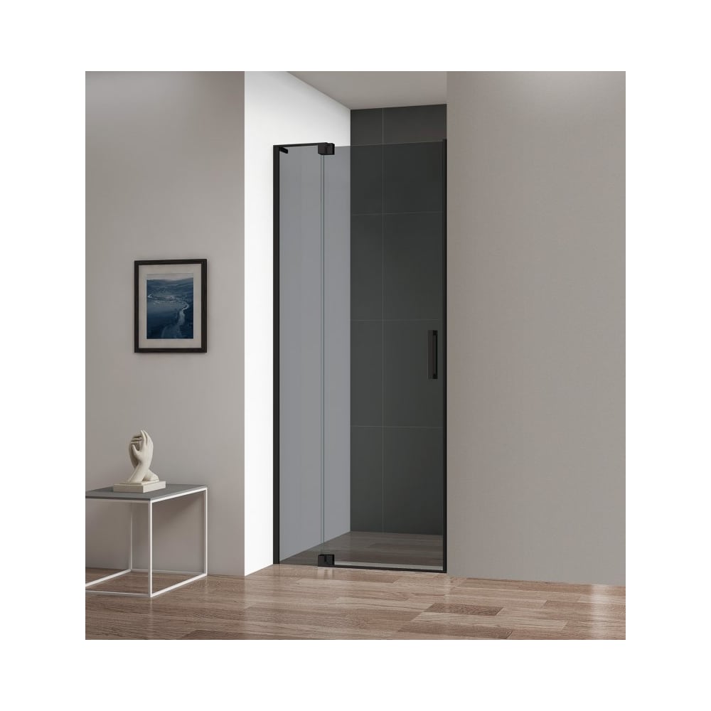 Изображение товара Душевая дверь в нишу Cezares SLIDER-B-1-80/90-GRIGIO-NERO